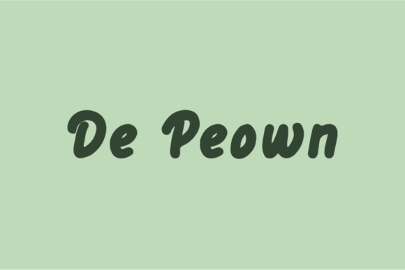 De Peown: A Sweet Script Handwritten Font for Creative Designs