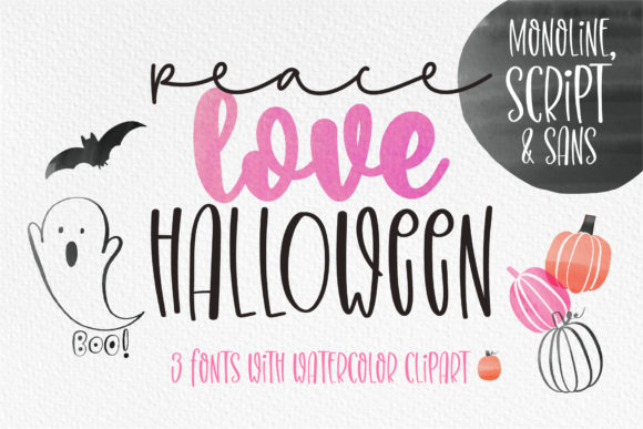 Peace Love Halloween Font for Web Design