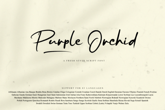 Purple Orchid: A Handwritten Font for Elegant Web Typography