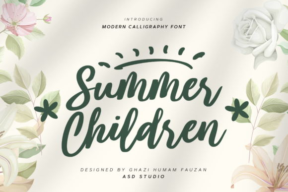 Summer Children: A Modern Calligraphy Font for Elegant Editorial Design